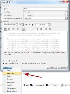 How To Adjust The Paragraph Settings Of A Style In MS Word