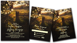 rustic country lights string invitation outdoor cards invite lantern invitations lanterns gifts perfect night