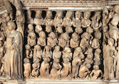 Pulpito di Nicola Pisano a Siena: Giudizio Universale