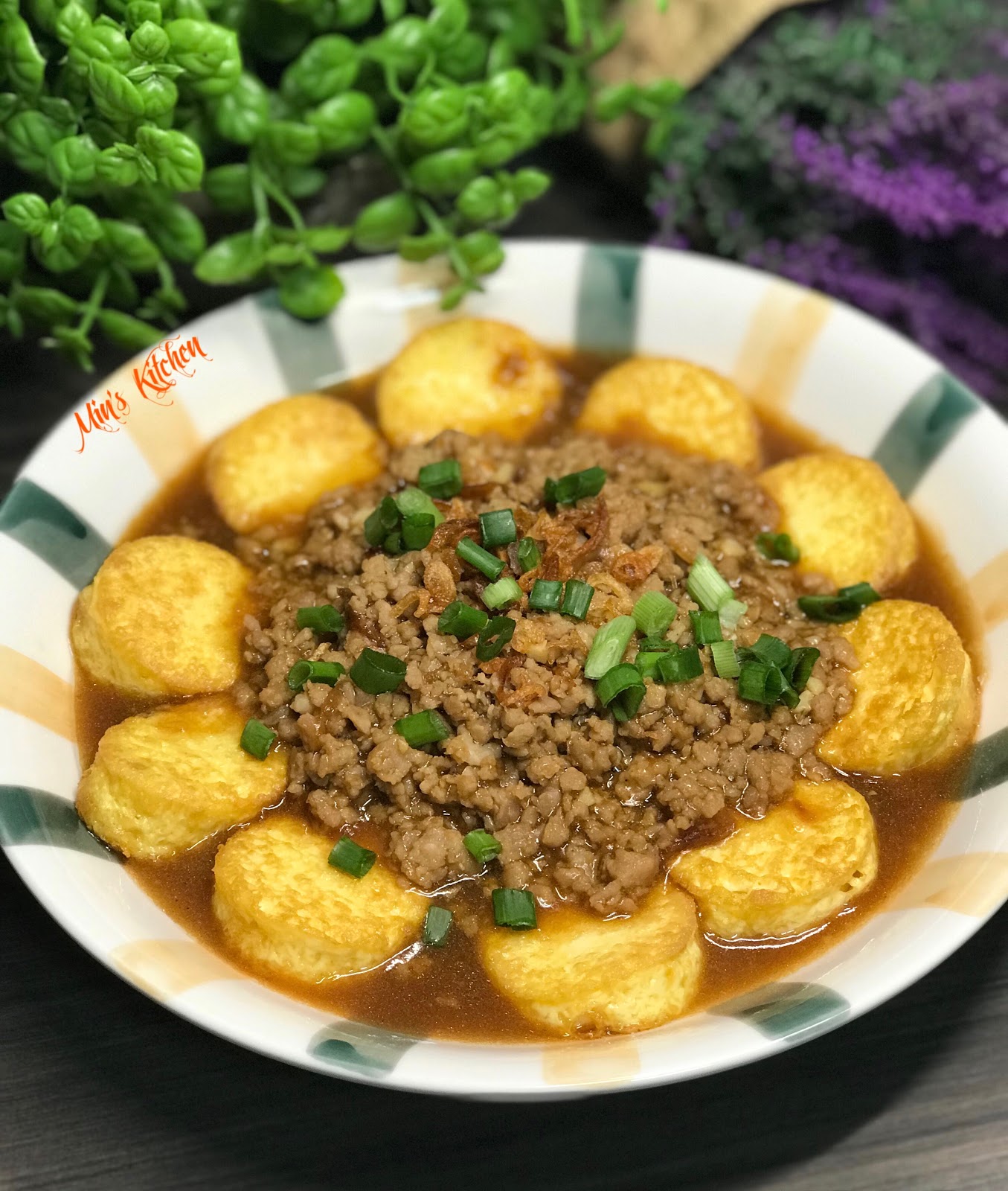 Min's Kitchen Egg tofu with minced pork