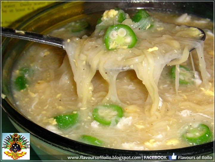 Miswa with Okra and Egg Soup