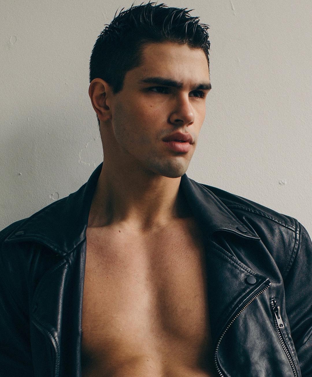 "Serbian male model Denis Jovanovic photographed by Joseph Sinclair.&q...