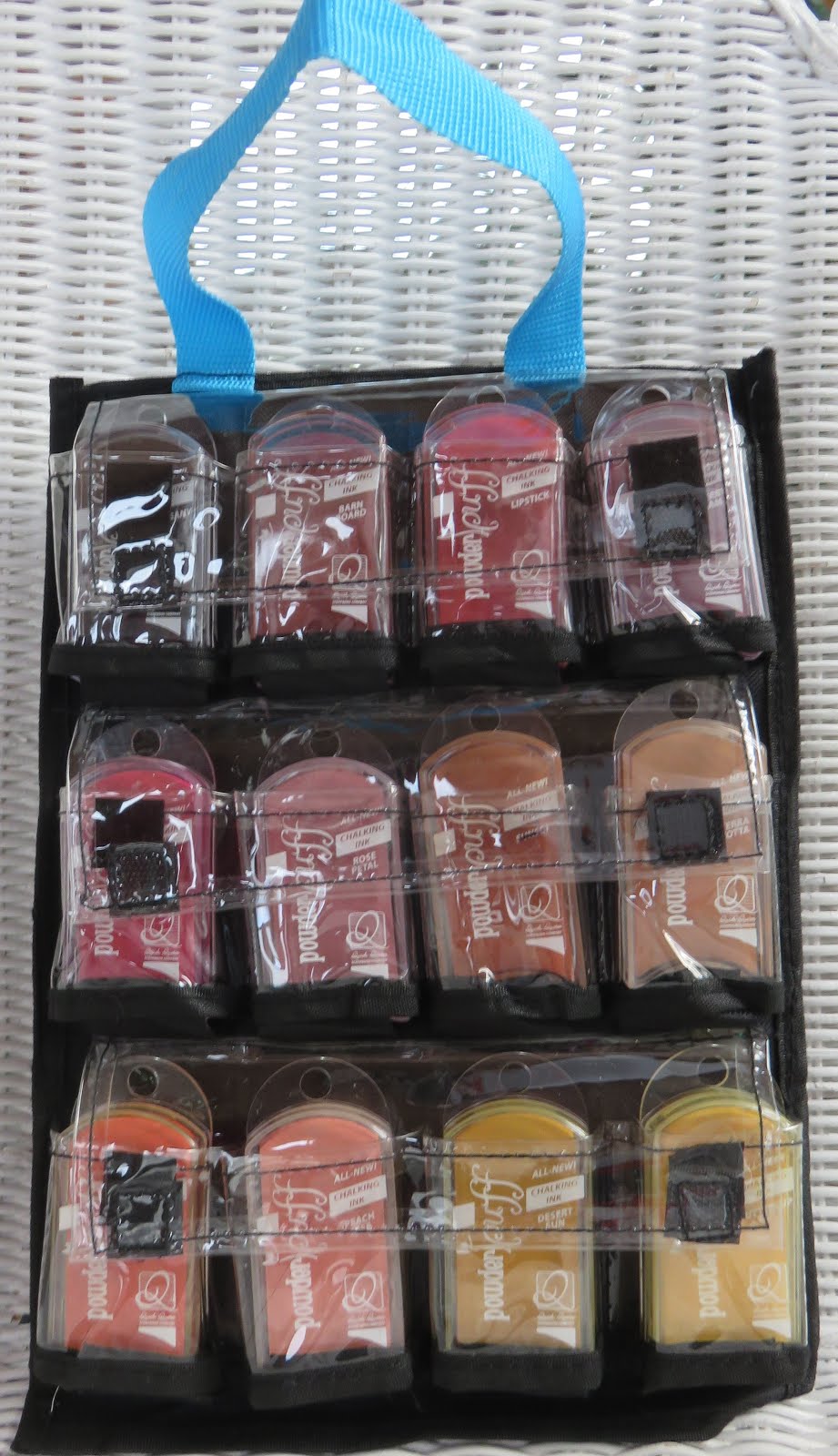 Super Stick Chick Keeping PowderPuff Chalking Inks Organized