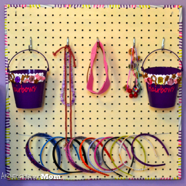 Architecture of a Mom: Hairbow Pegboard Organizer