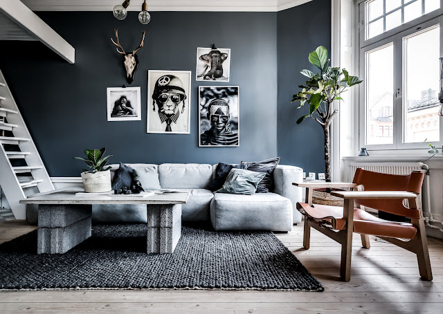 Photographer Henrik Nero’s nordic blue apartment