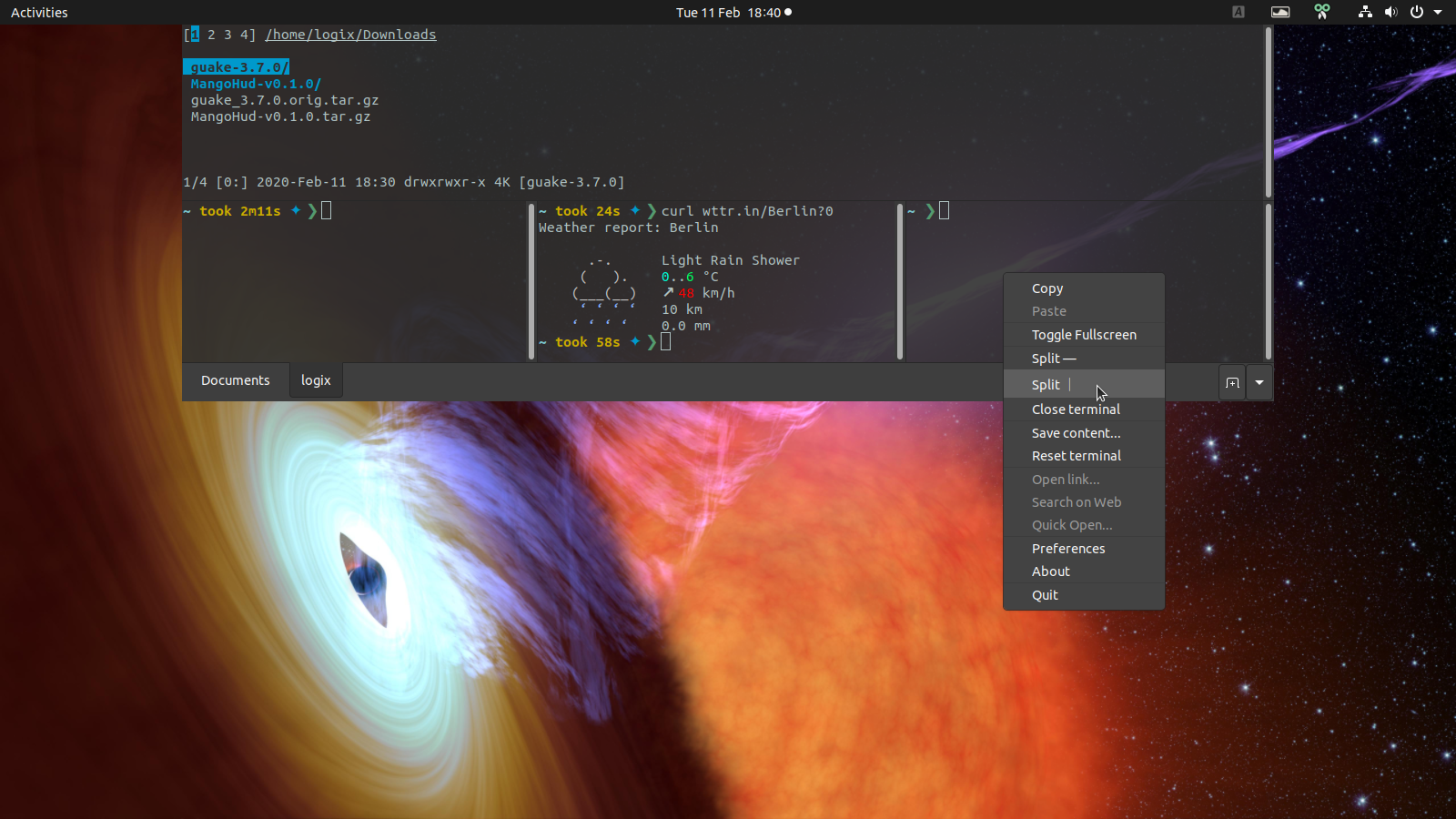 Với Guake 3.7.0 mới cập nhật, bạn có thể tùy chọn thay đổi màu nền cho Drop-Down Terminal của mình. Bạn không còn phải chấp nhận với giao diện mặc định, hãy đổi mới cho phù hợp với phong cách của bạn.