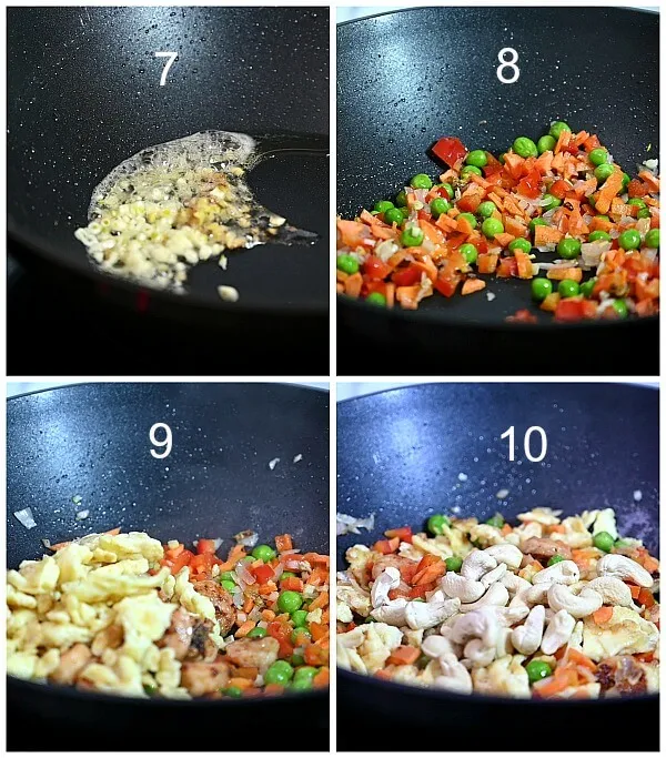 steps to make pineapple fried rice