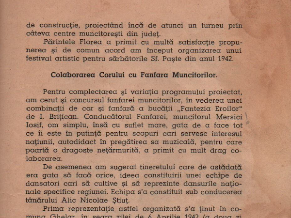 Colaborarea Corului cu Fanfara Muncitorilor