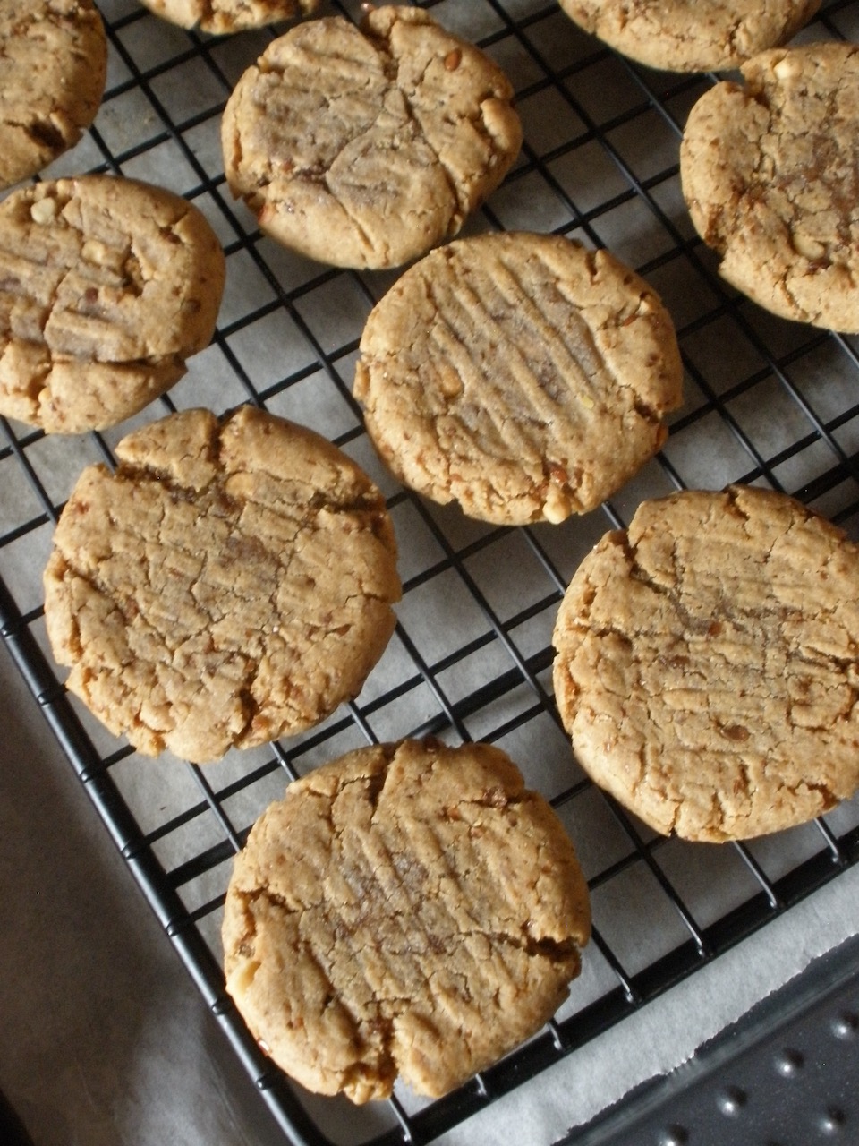 the half cut cook Peanut Butter Flax Cookies