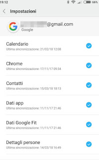 Account Google Android Sincronizzazione Google