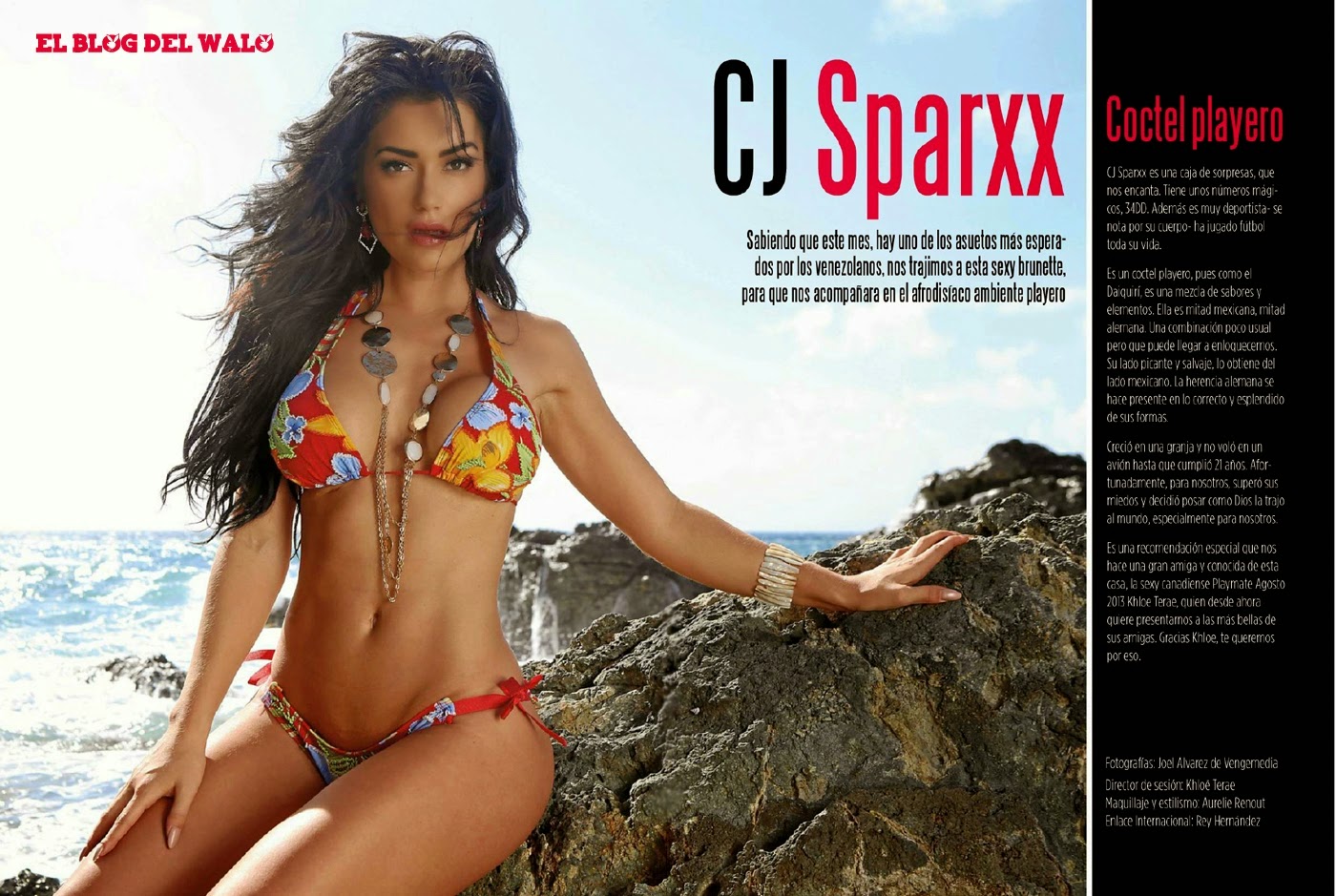 CJ SPARXX se desnudó en Playboy Vzla Abril 2014 y Mexico