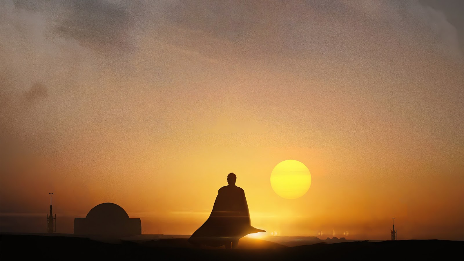 Obi Wan Kenobi Tatooine Sunset Wallpaper