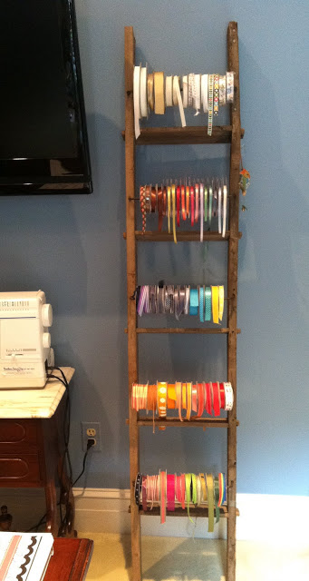 Creative Ribbon Storage Ideas featured by top US sewing blog, Flamingo Toes.