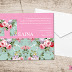 Personalized Greek Christening invitations with flowers C1534