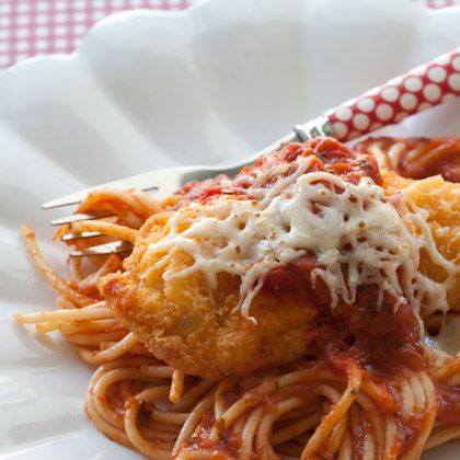 Chicken and Spaghetti Parmesan