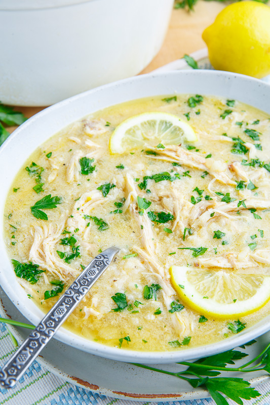 authentic greek lemon rice soup