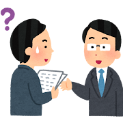 説明が分からない人のイラスト（男性会社員）