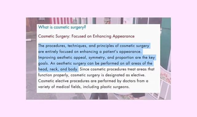 What is Cosmetic Surgery