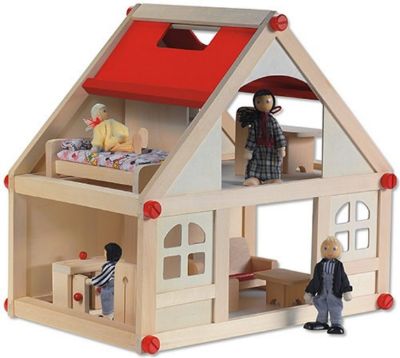 Playwood houten poppenhuis Playmobil