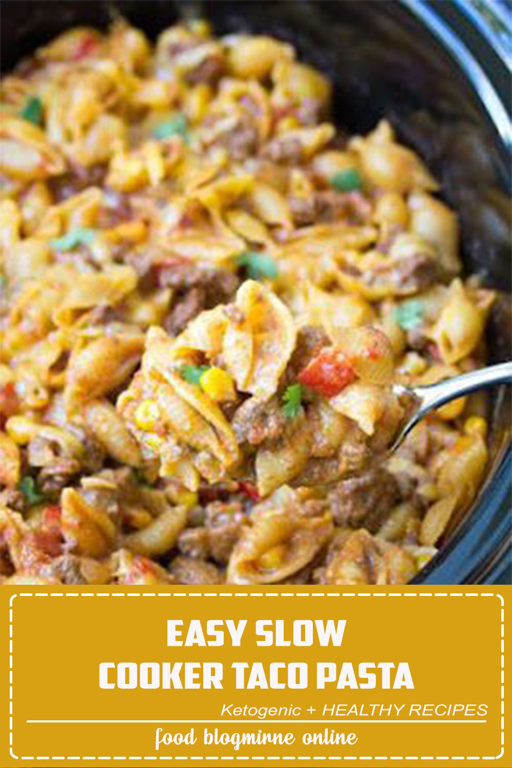 Prep the ingredients for this Easy Slow Cooker Taco Pasta the night before and then start it cooking in your crock pot when you are ready. With just 10 minutes prep, this comforting pasta dish couldn’t be easier or faster to make! Prep the ingredients for this Easy Slow Cooker Taco Pasta the night before and then start it cooking in your crock pot when you are ready. With just 10 minutes prep, this comforting pasta dish couldn’t be easier or faster to make!