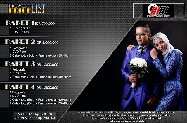 harga paket foto prewedding dan foto studio