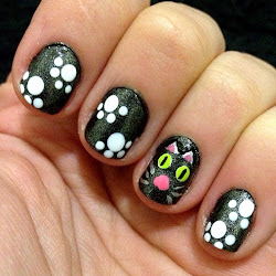 cat nails nail heart halloween super base