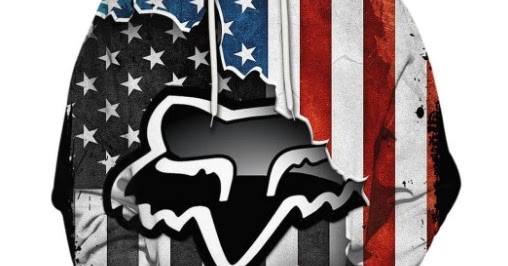 american flag fox hoodie