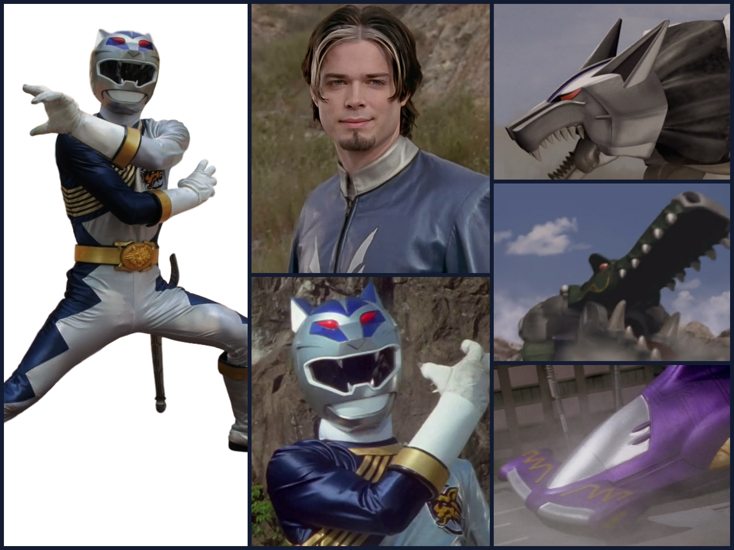 Os Rangers e os Zords de “Power Rangers Wild Force”