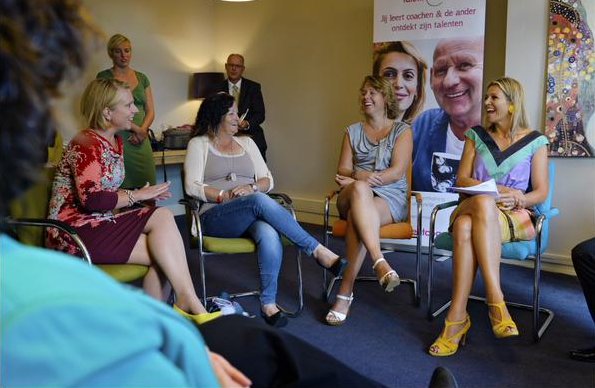 Queen Maxima visits the Talent Coach foundation in the Hague