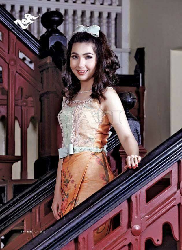 Chit Thu Wai In Myanmar Dress Fashion Photoshoot for YATI magazine