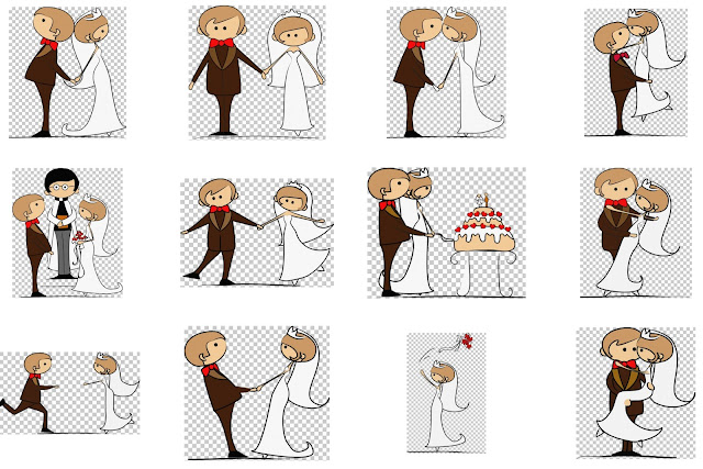 Clipart La Historia de una Boda. 