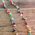 Multicolor statement neck chains