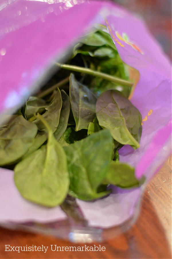 Spinach in A Bag