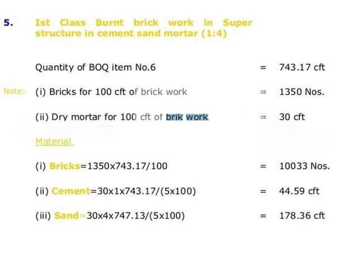 Civil Engineers Abstract of Quantity in civil engineering