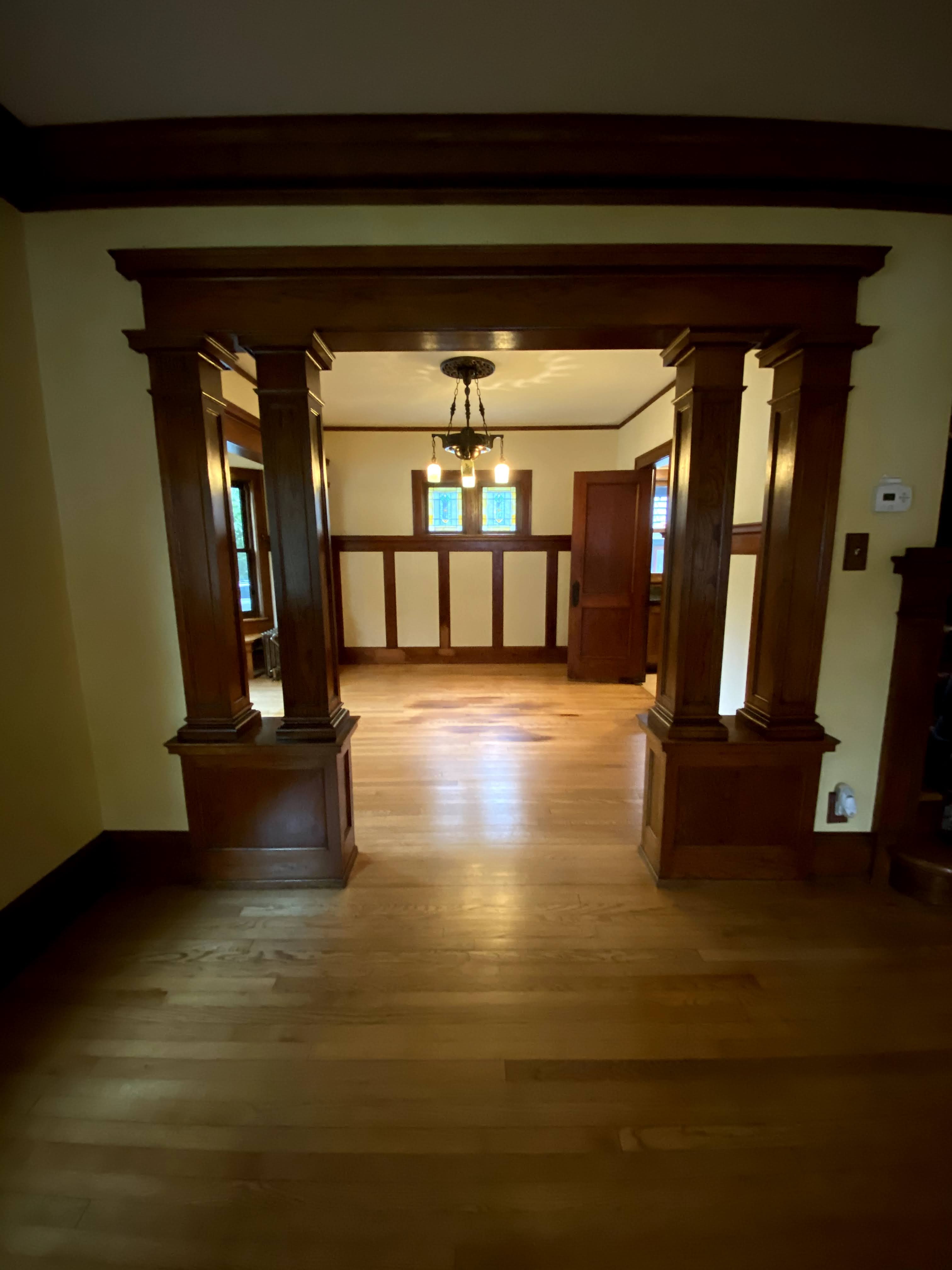 Arts & Crafts Dining Room with Original Trim