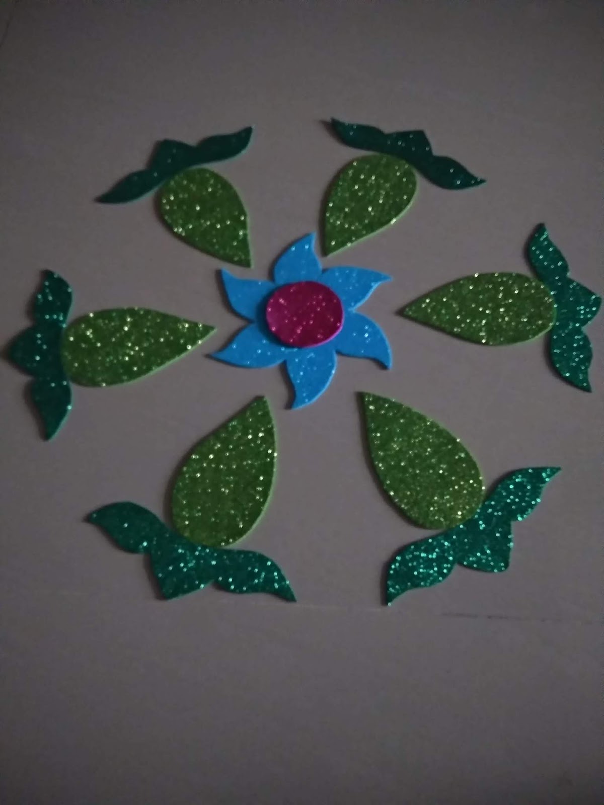 Simple and Naturalistic (SN) Glitter Foam Rangoli