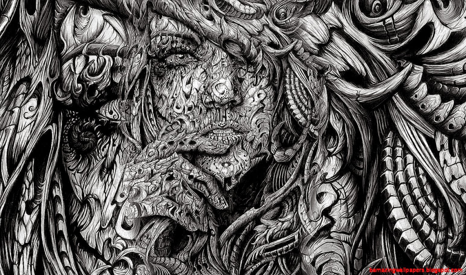 abstract-art-faces-black-and-white-amazing-wallpapers