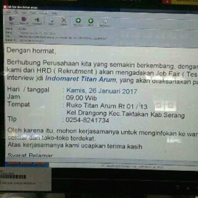 Walk In Interview Indomaret Titan Arum Terbaru 2017 Serangid