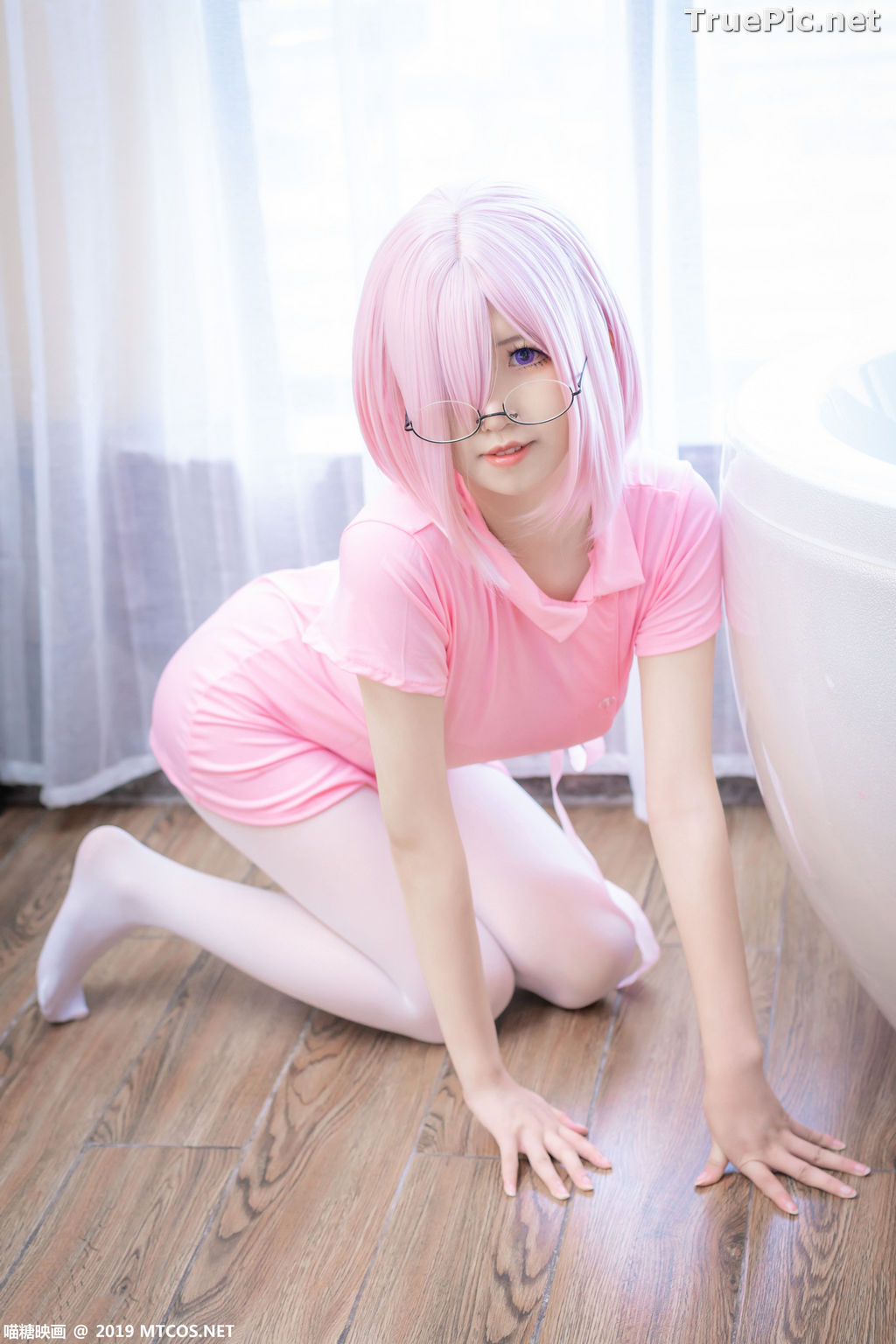 Image [MTCos] 喵糖映画 Vol.033 – Chinese Cute Model - Pink Nurse Cosplay - TruePic.net - Picture-16