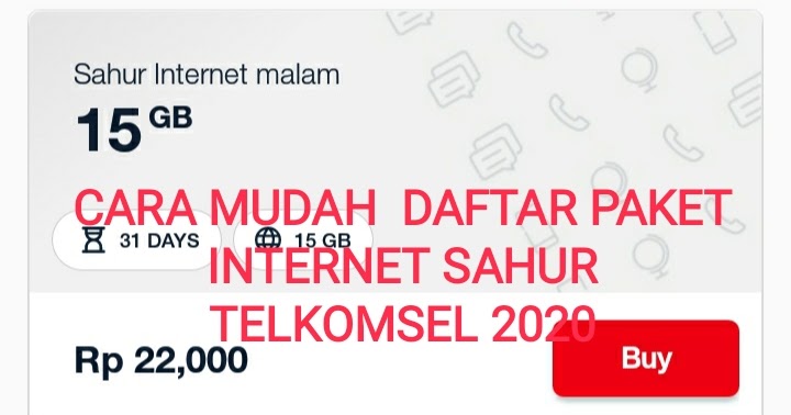 Cara Daftar Paket Internet Sahur Telkomsel 2020 Androidkom