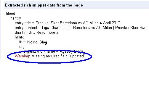 Missing required fields. Missing required fields
