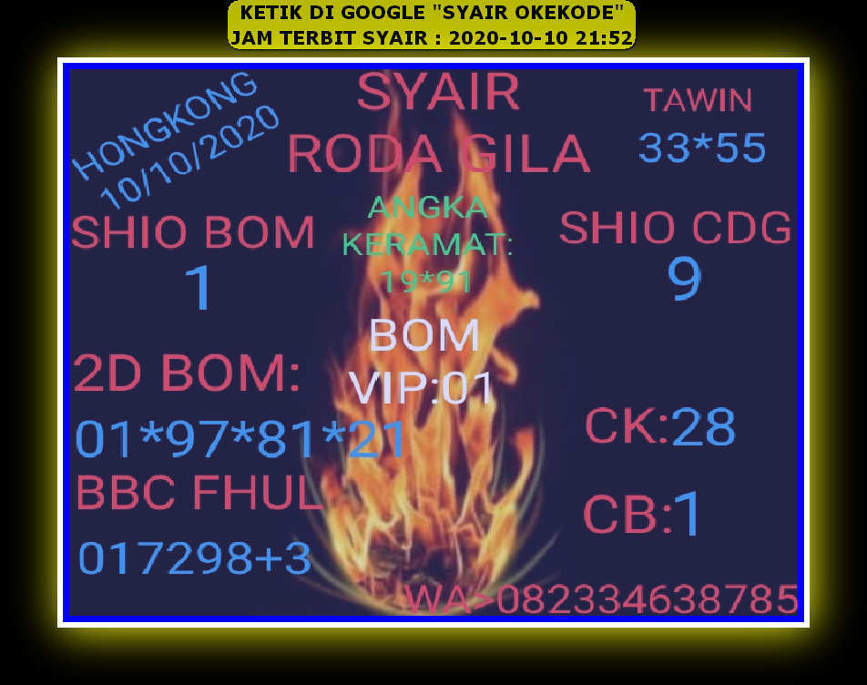 1 New Message) Kode Syair Hongkong 10 Oktober 2020 - Forum Syair Togel  Hongkong Singapura Sydney