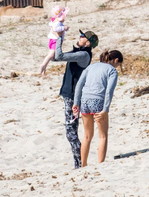 Princess Charlene  Princess Gabriella and Crown Prince Jacques in Corsica beach