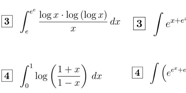 Một số câu tích phân chứa hàm exp và hàm log trong đề thi 'con ong' của MIT