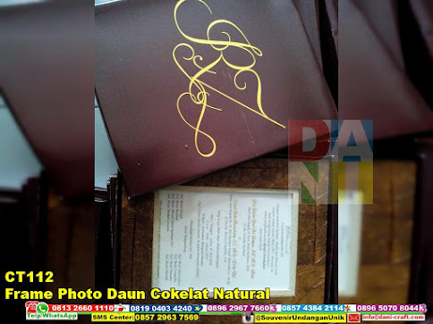 jual Frame Photo Daun Cokelat Natural