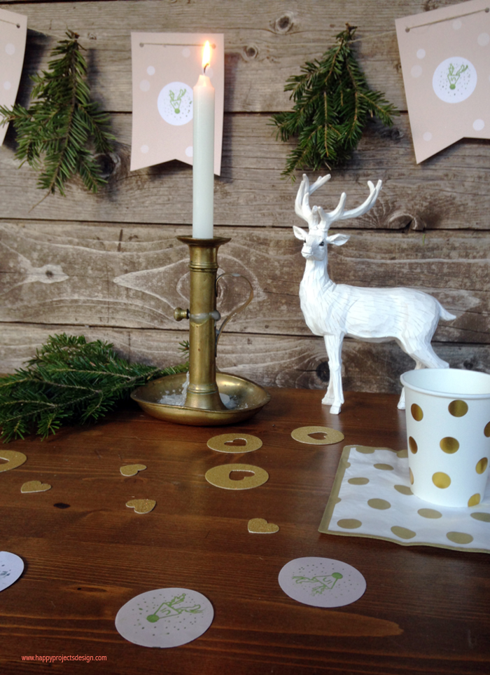 mesa de navidad natural para niños