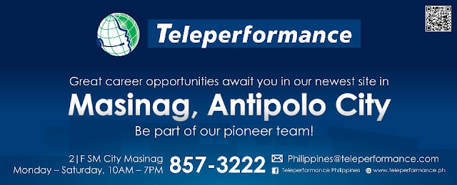 Teleperformance Masinag, call center, job, job opportunities