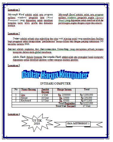 Contoh Soal Word Soal Soal