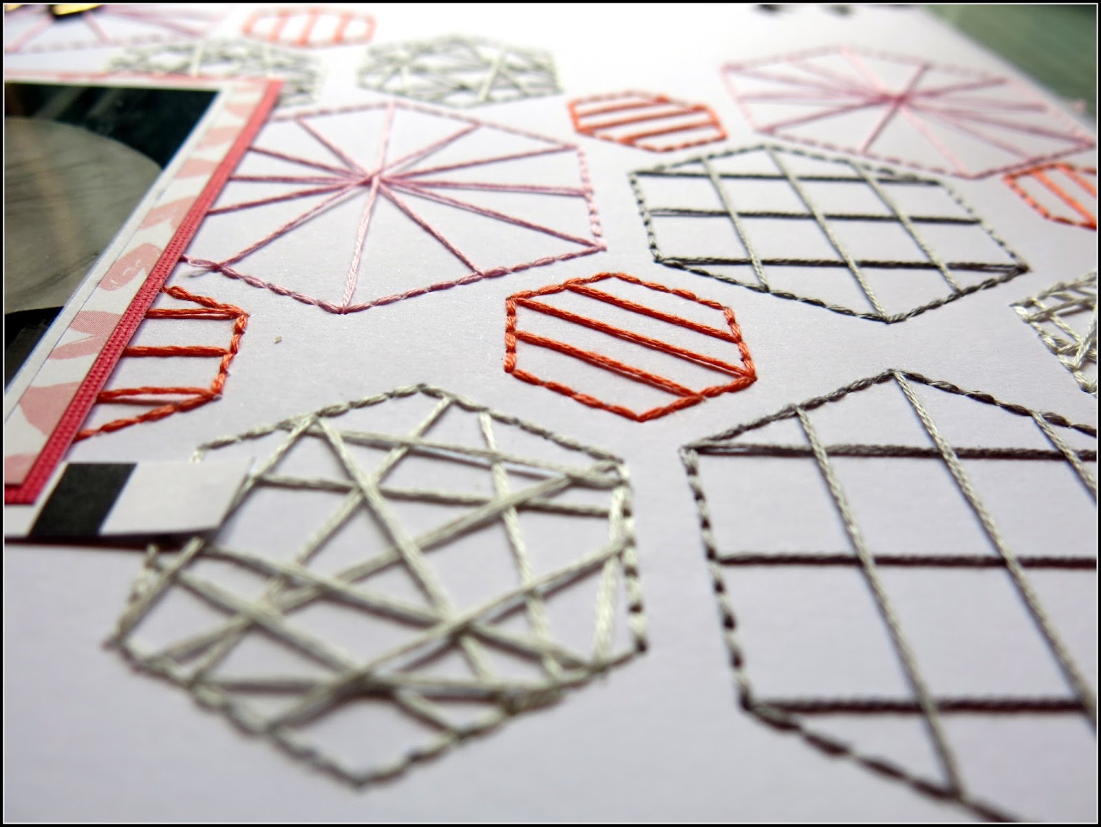 scrapbooking for the love of paper Friendly Challenge Stitching