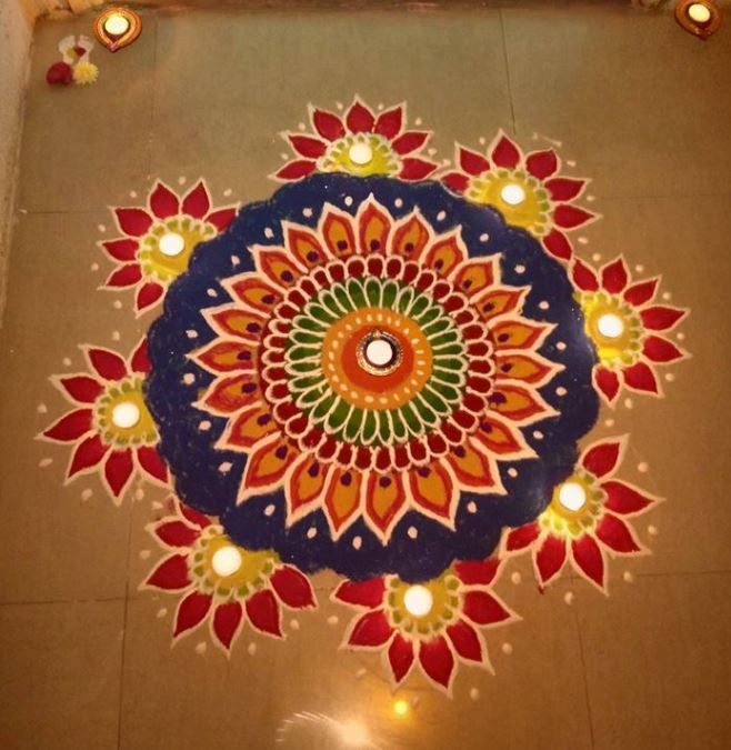 simple and easy rangoli designs with dots for home